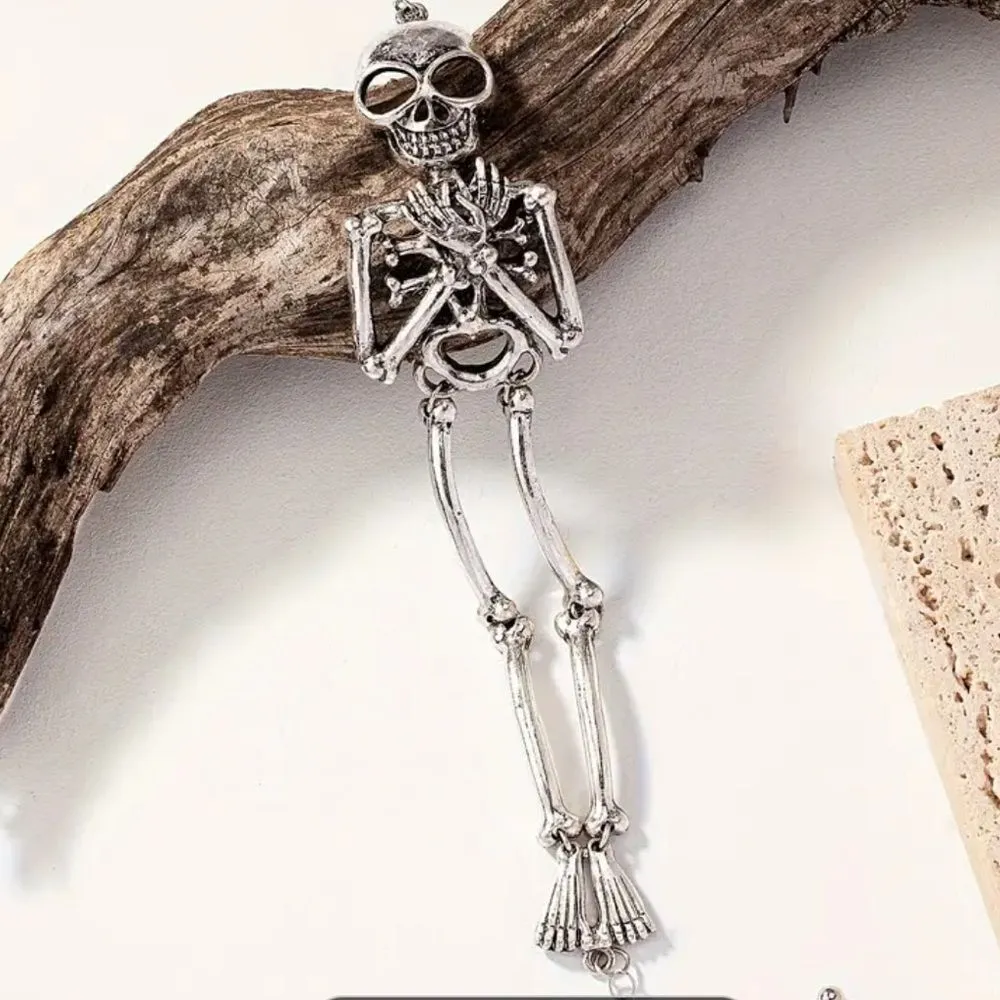 Cool antique silver color skeleton bracelet. New Silver - Image 2