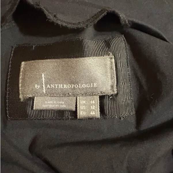 Anthropologie Circle Cutwork Shift Mini Dress in Black - Image 6