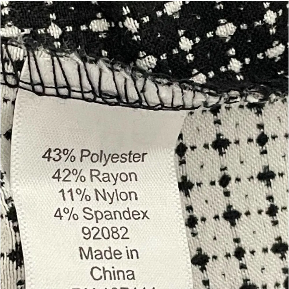 JESSICA LONDON Black and White Box Plaid Faux Wrap Skirt Size 18/20 NWT - Image 8