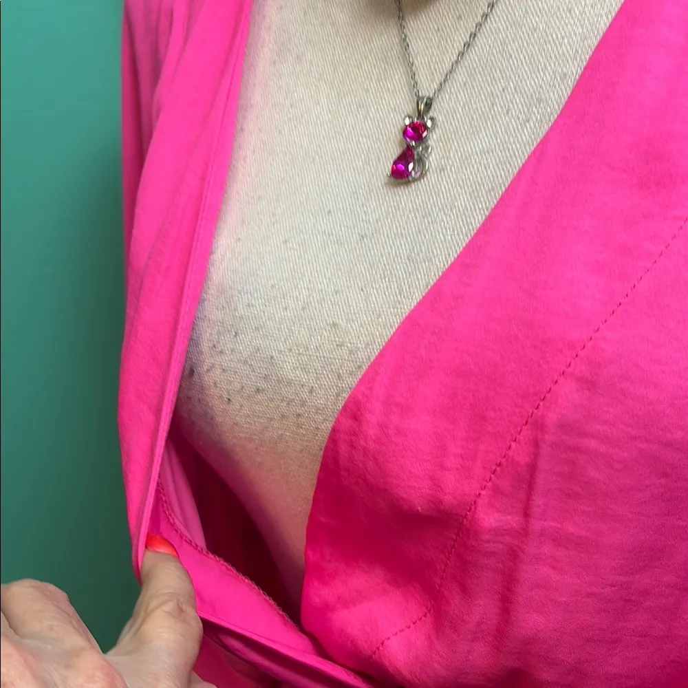 Mustard Seed Pink Dolman Sleeve Wrap Blouse - Image 4