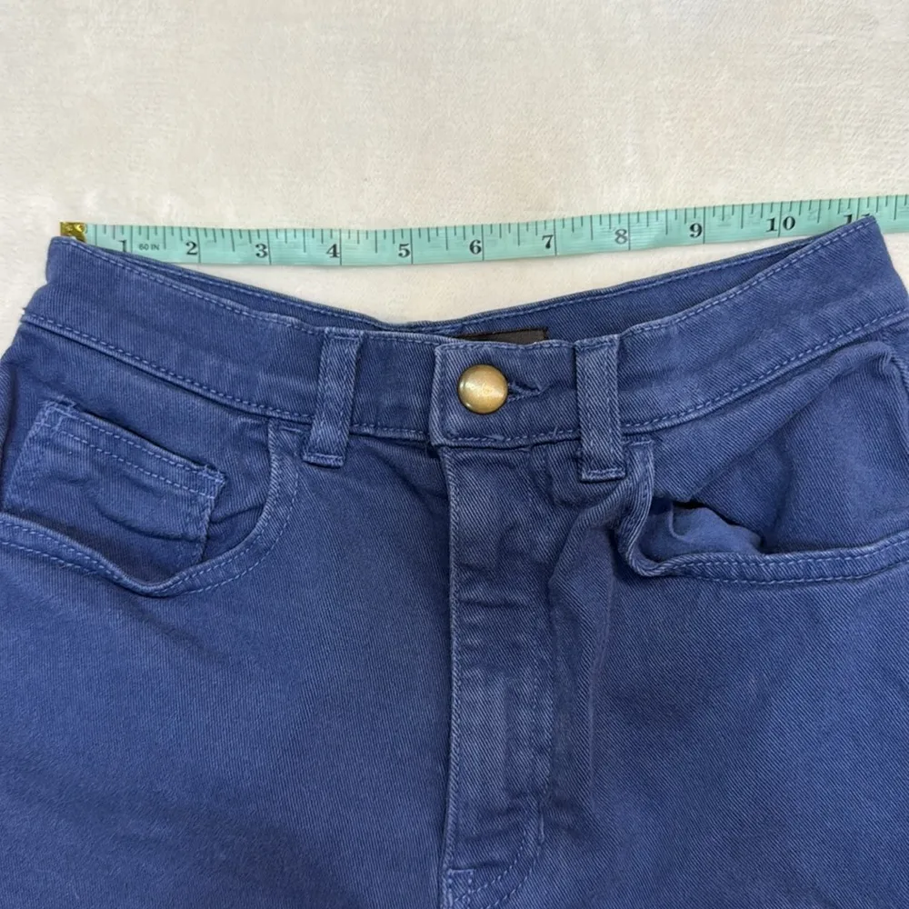 American Apparel Women's High Waist Blue Denim Shorts-Size 26/27- Made in USA - Image 7
