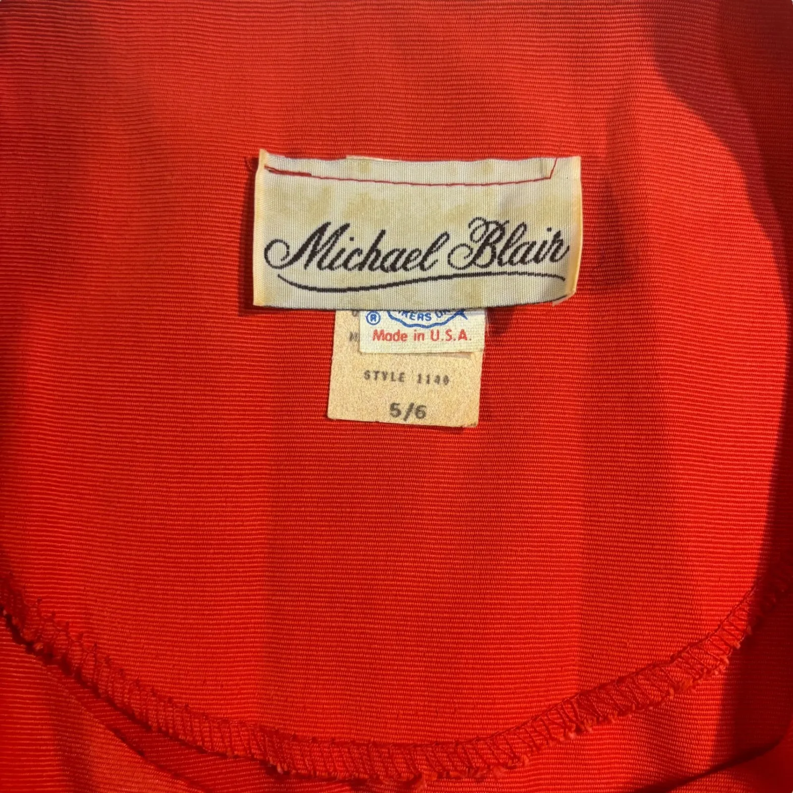 Michael Blair Vintage Button Down‎ Jacket Red Made in USA Size 5/6 - Image 7