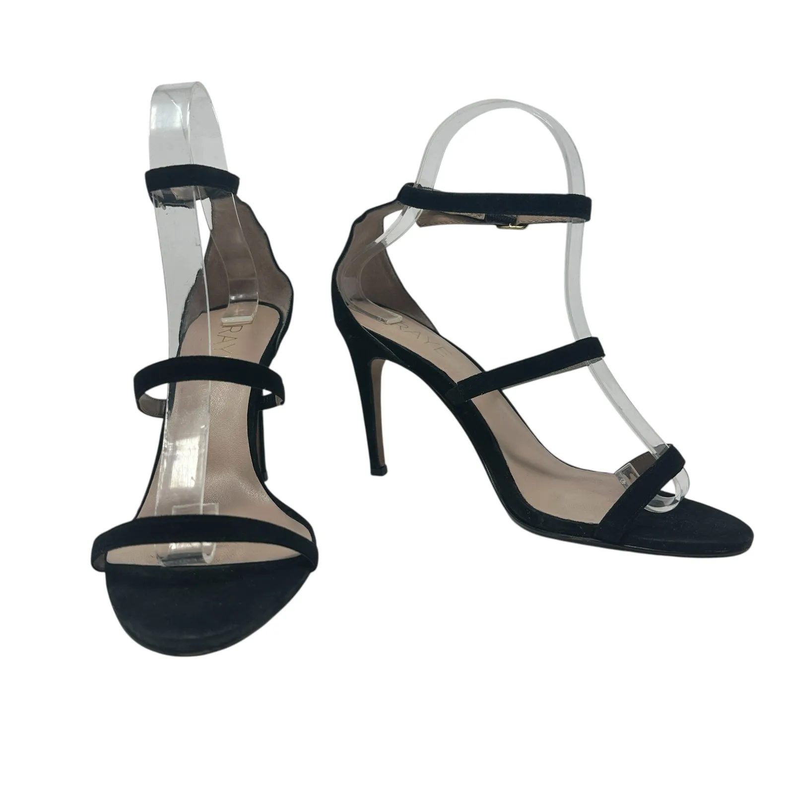 Raye Alley High Heels Pumps Shoes Suede Ankle Strap Buckle Black‎ Size US 7.5 - Image 6