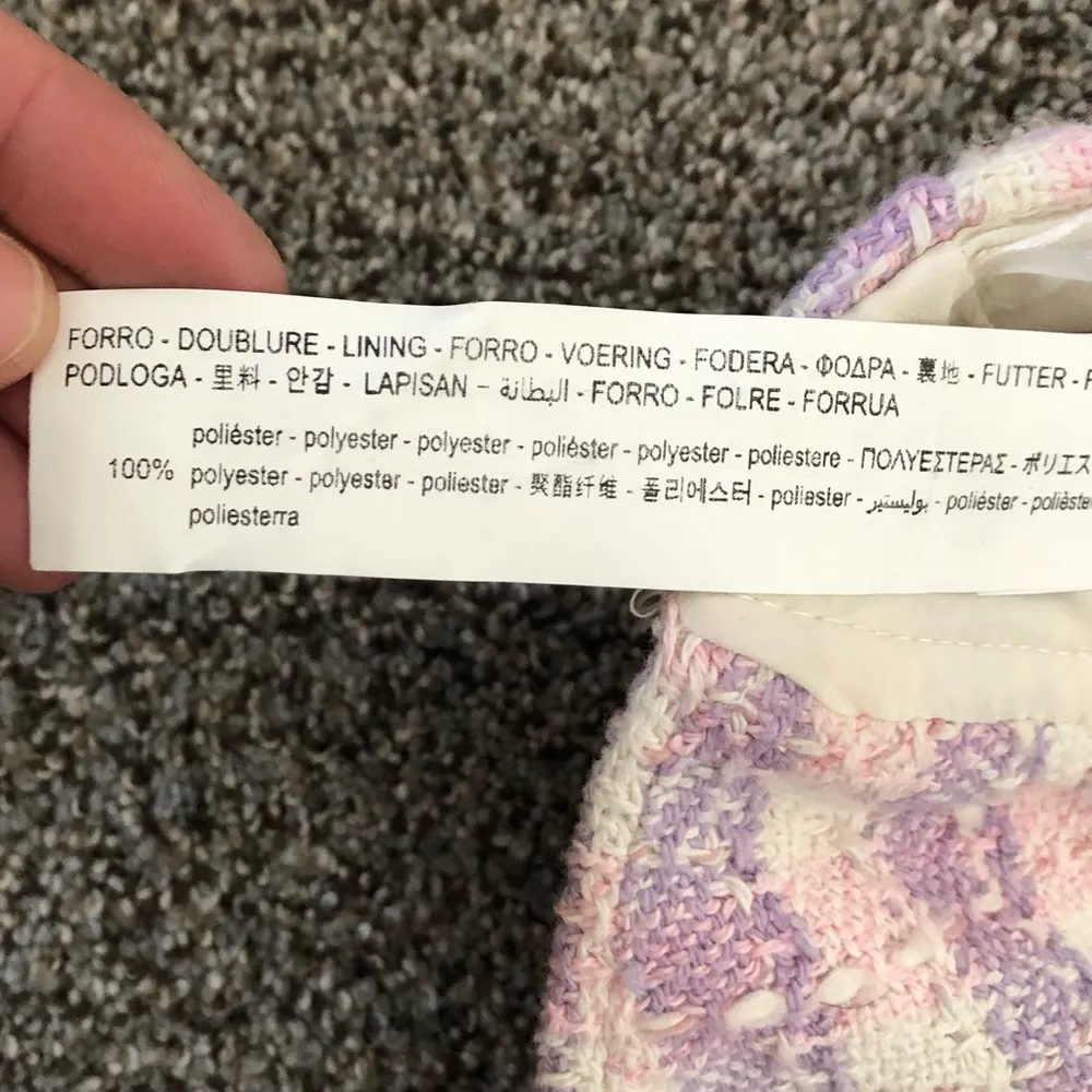 Zara lilac gingham crop corset top medium NWT - Image 3