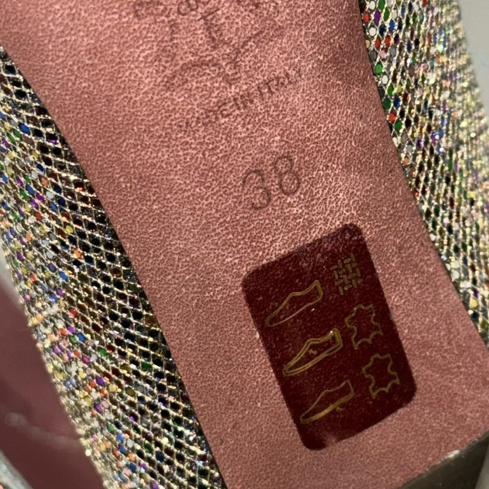 Jean Michel Cazabat Silver Sparkly Disco Ball Stiletto Heels Pumps Women’s 38 Size 7 - Image 13