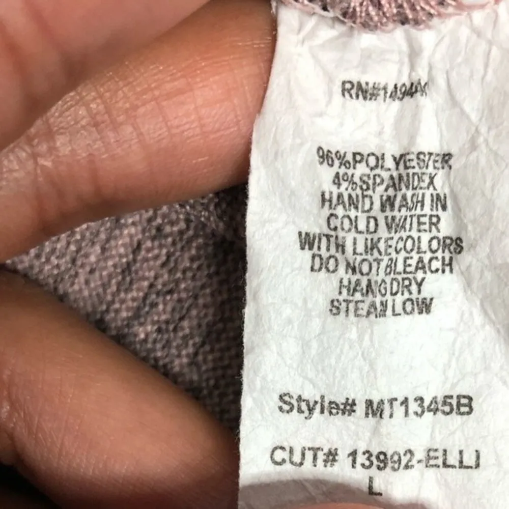 Siren Lily Maternity Cold Shoulder Pullover Long Sleeve Sweater Pink Size L - Image 5