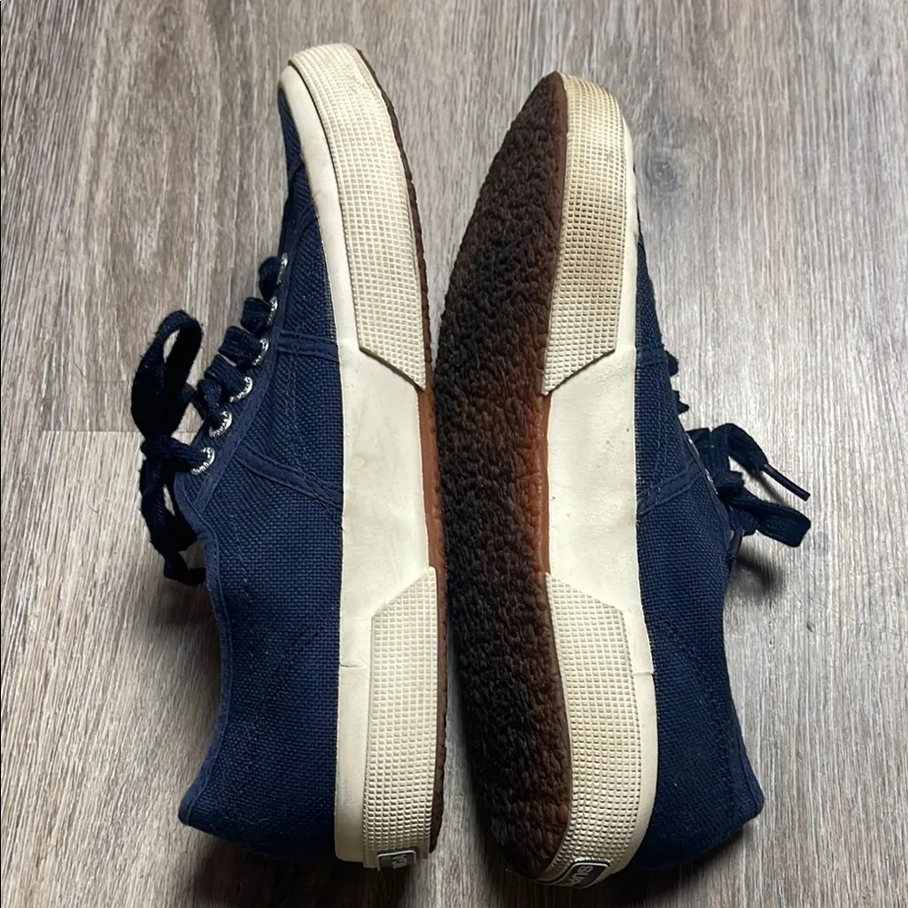 Superga Cotu Classic Unisex Blue Canvas Sneakers - Image 6