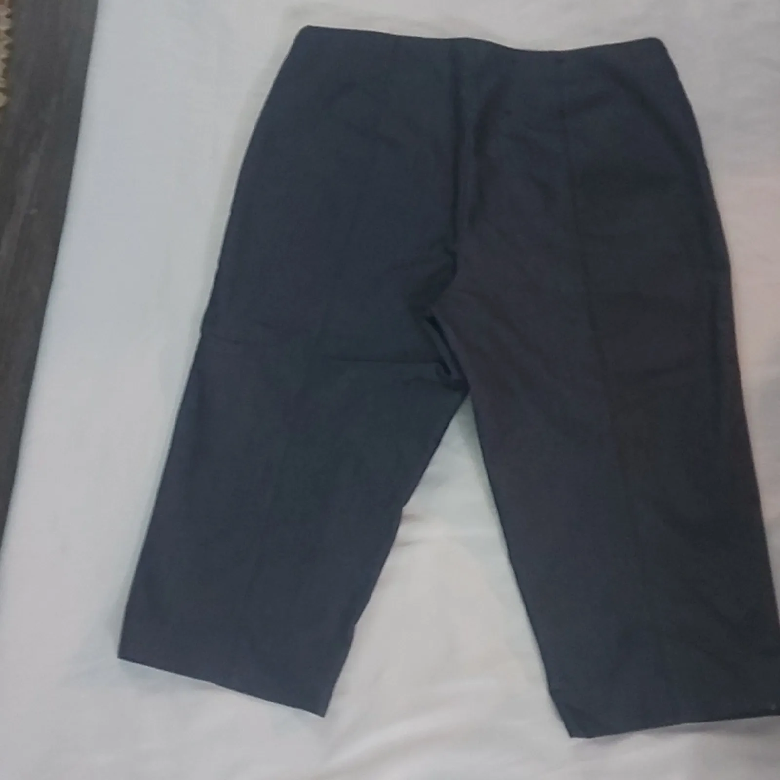 Liz Claiborne Jackie Denim Crop Capri Pant 8P Blue Classic Preppy Nautical - Image 4