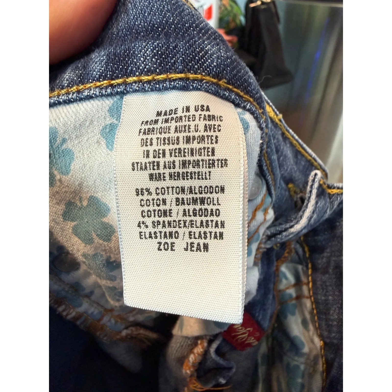 Vintage Lucky Brand Dark Wash Low Waist Flare Jeans Y2K USA Women's 27/4 - Image 8