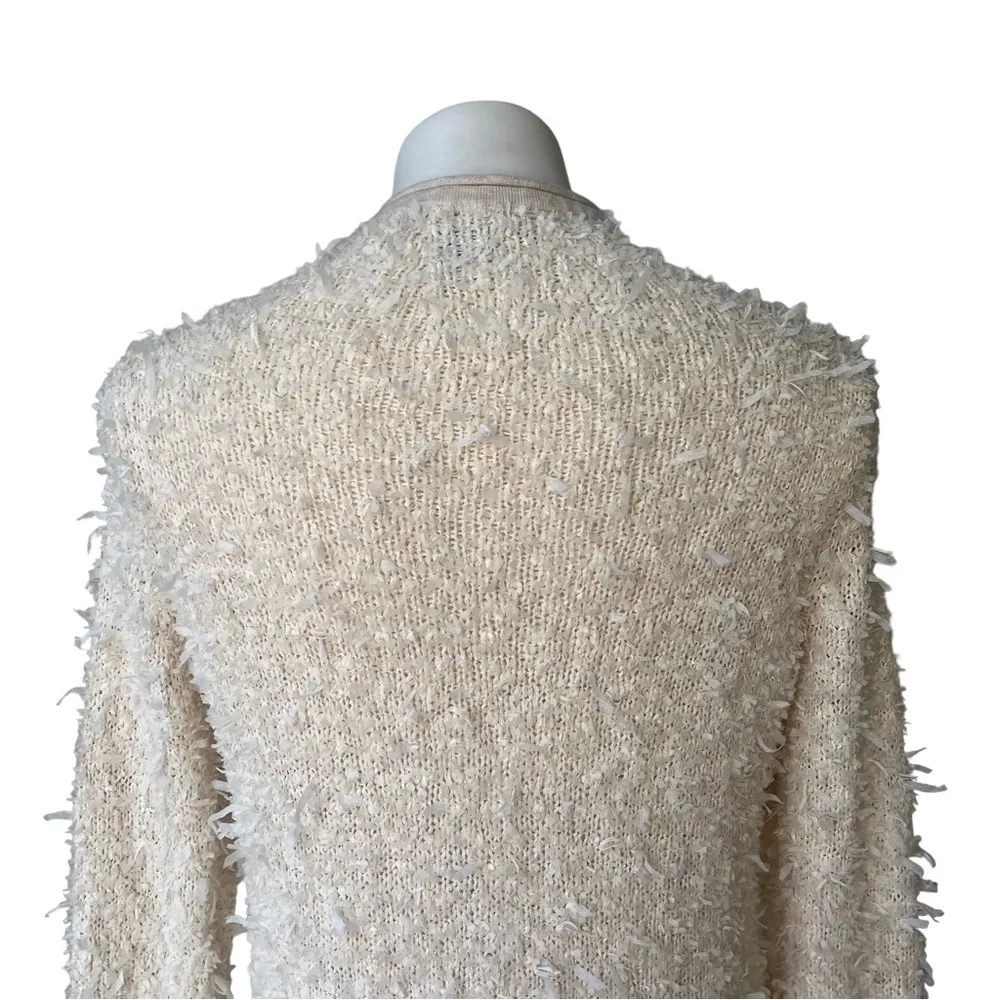 Nic+Zoe White Drawstring Mock Turtleneck Chunky Eyelash Sweater - Image 10