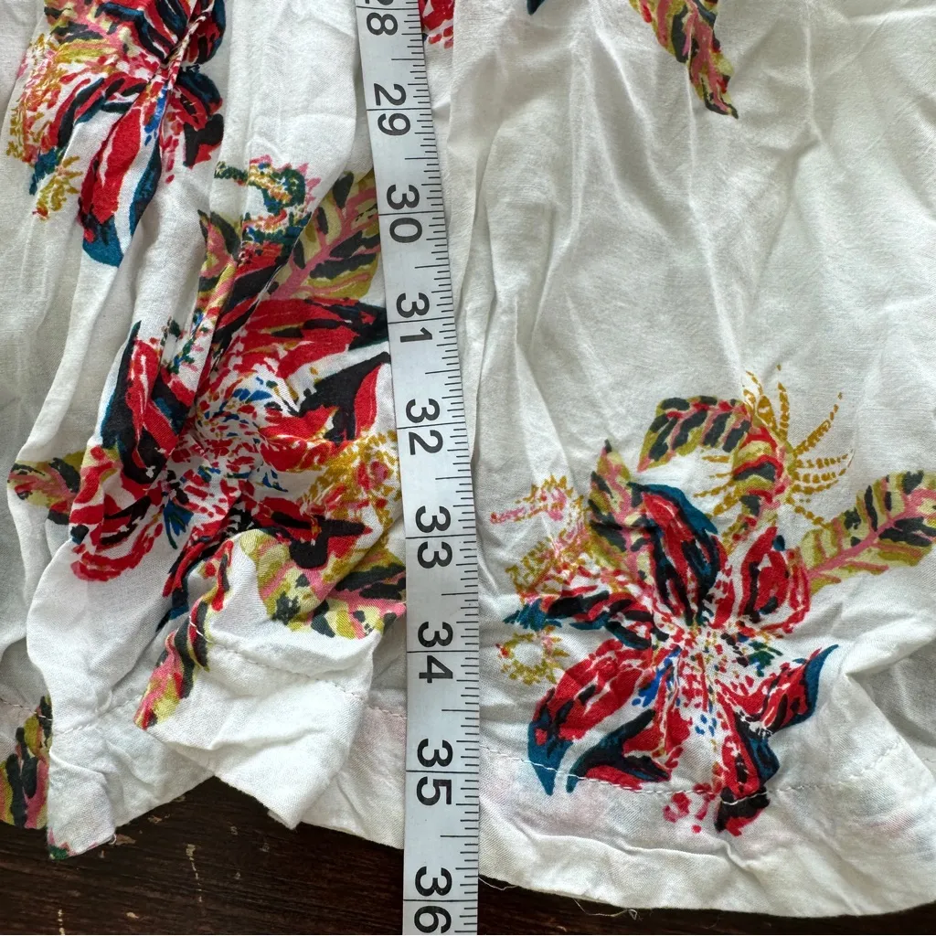 FREE PEOPLE Thought I Was Dreaming Floral Mini Dress Ivory halter L - Image 10