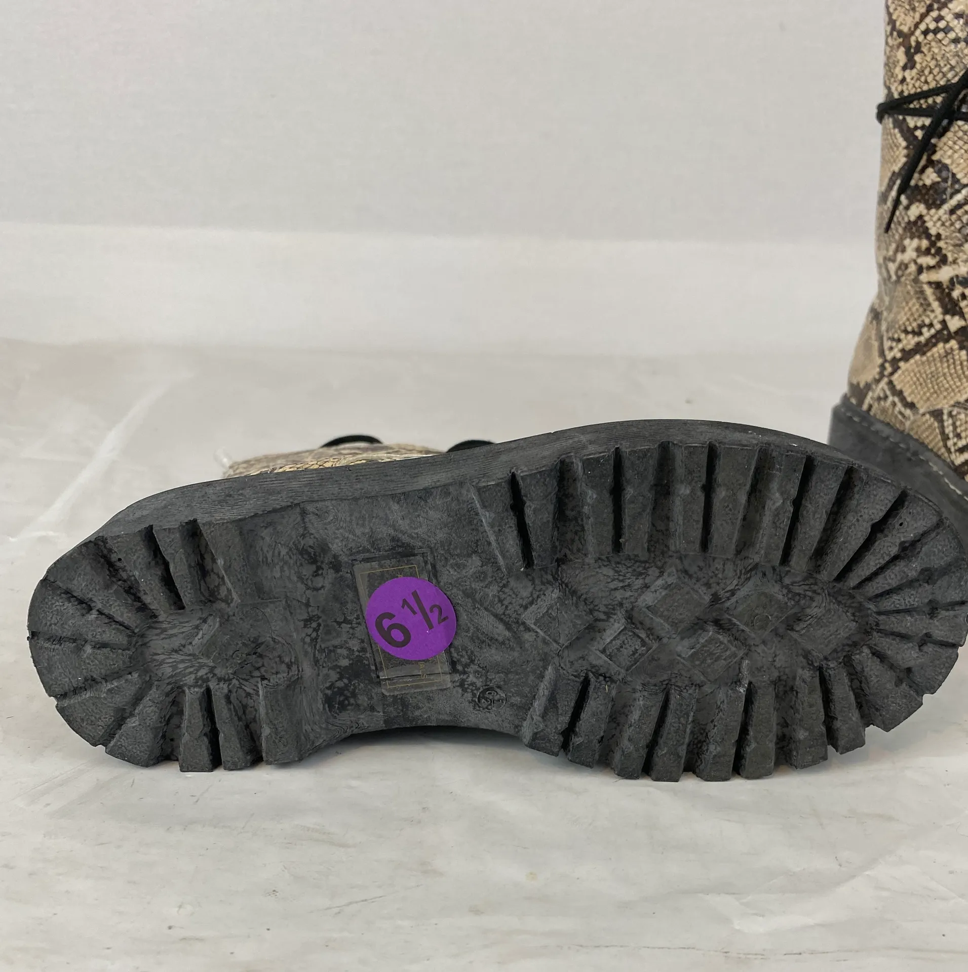 NWOT Snake Print Combat Boots - Image 8