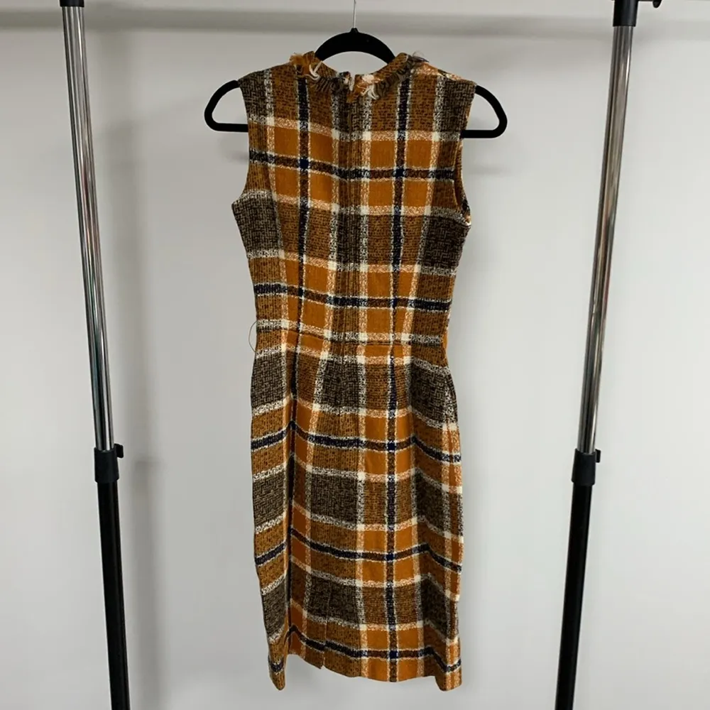 Vintage Country Set Plaid Sleeveless Dress Size S/M Brown Size M - Image 5