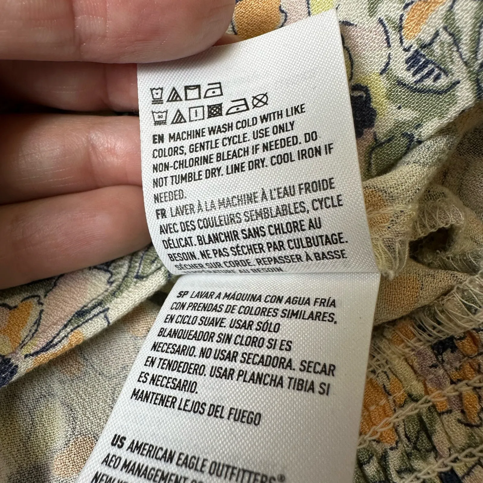 American Eagle Floral print One Shoulder Crop Top NWT Size L‎ - Image 9