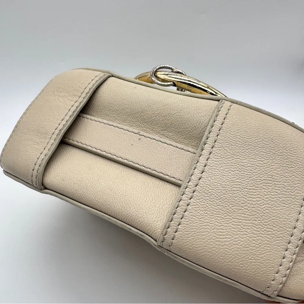 See By Chloe Authentic Mara Crossbody Bag Cream Off White Leather Preowned - Image 8