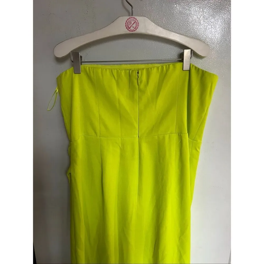 Cushnie Lime Green Strapless Dress Woman’s Size 16 NEW MSRP $50 - Image 9