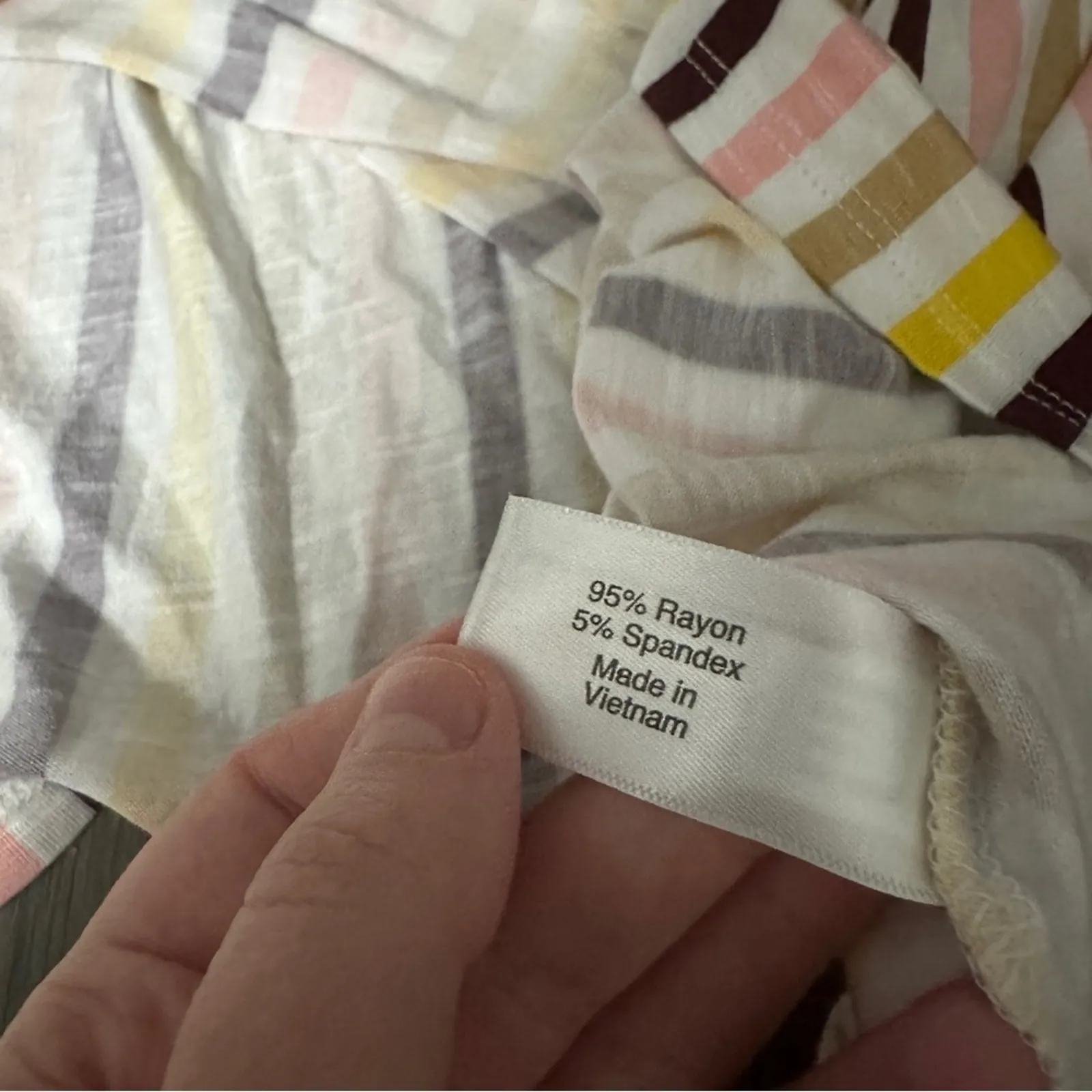 Lane Bryant Sleeveless Multicolor‎ Striped Ruffle Scoop Neck Top Sz 26/28 NEW - Image 6