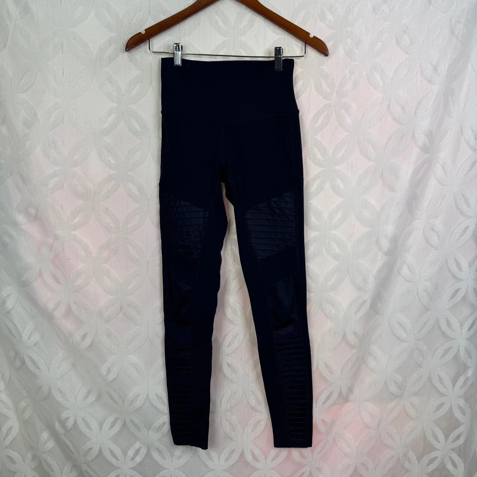 Alo‎ Yoga Moto Leggings Blue High Waist Mesh Size S - Image 4