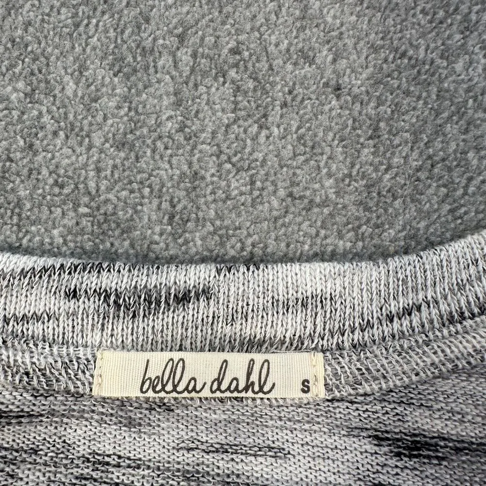 Bella Dahl Crew Neck Knit Top Women's Small Heathered Gray Long Sleeve Pullover - Image 3