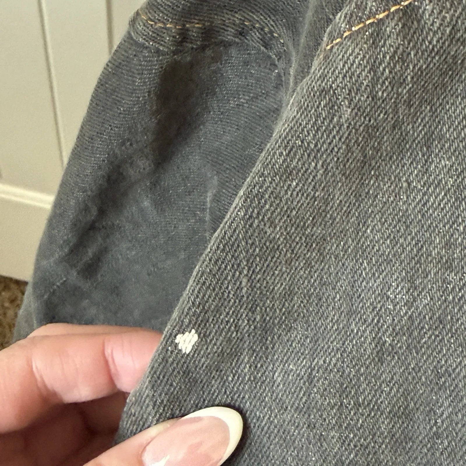 Limited Edition‎ Vintage Fringe Faded Black Denim Jacket sz Large 80's Unisex - Image 9