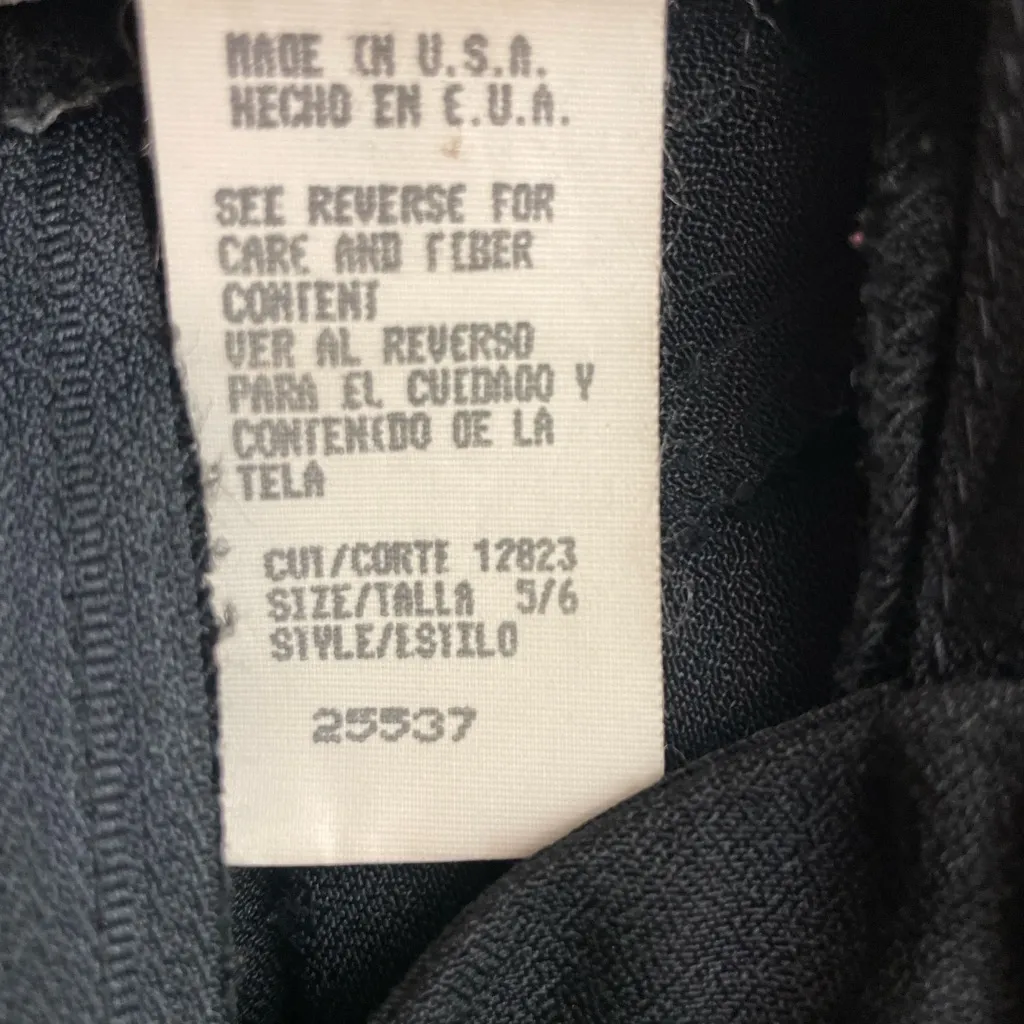 Vintage All That Jazz Black Fit & Flare Dress – Size 5/6 – Made in USA (L8)?? - Image 5