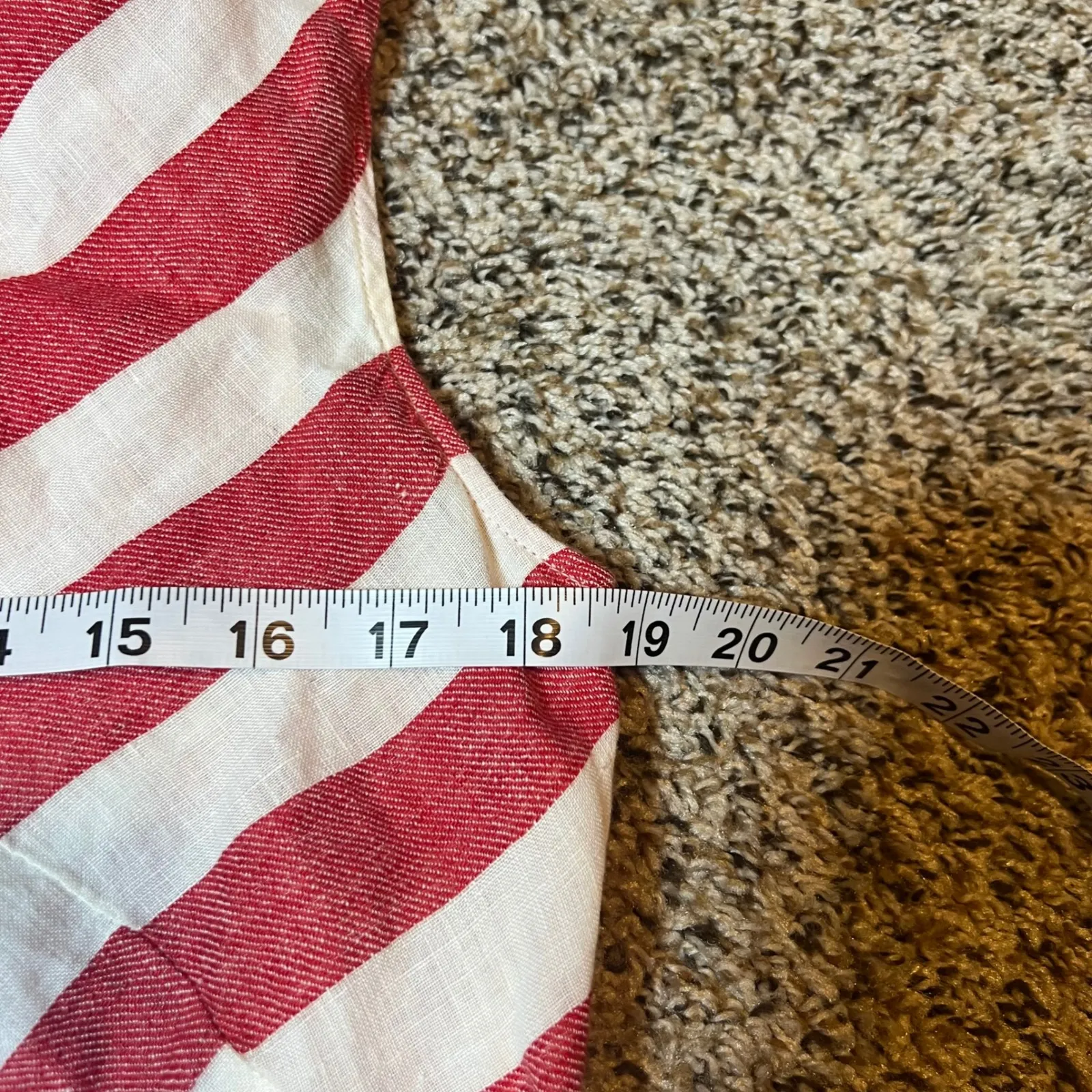 Talbots Striped Sleeveless Top Gold Button Detail Casual Blouse Size 12‎ - Image 5