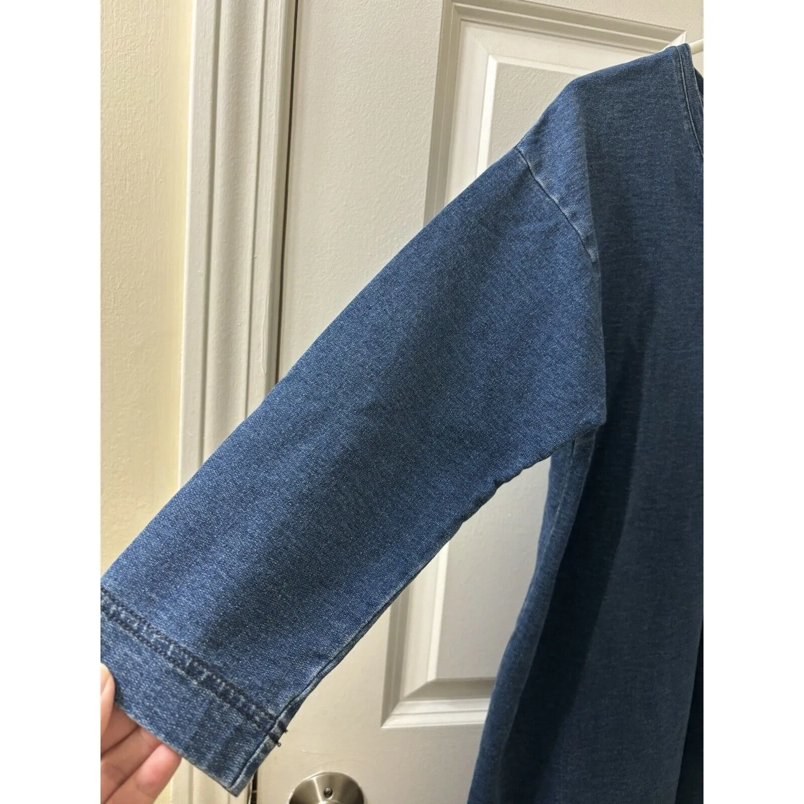 J Jill Indigo Pure Jill Womens Blue V - Image 3