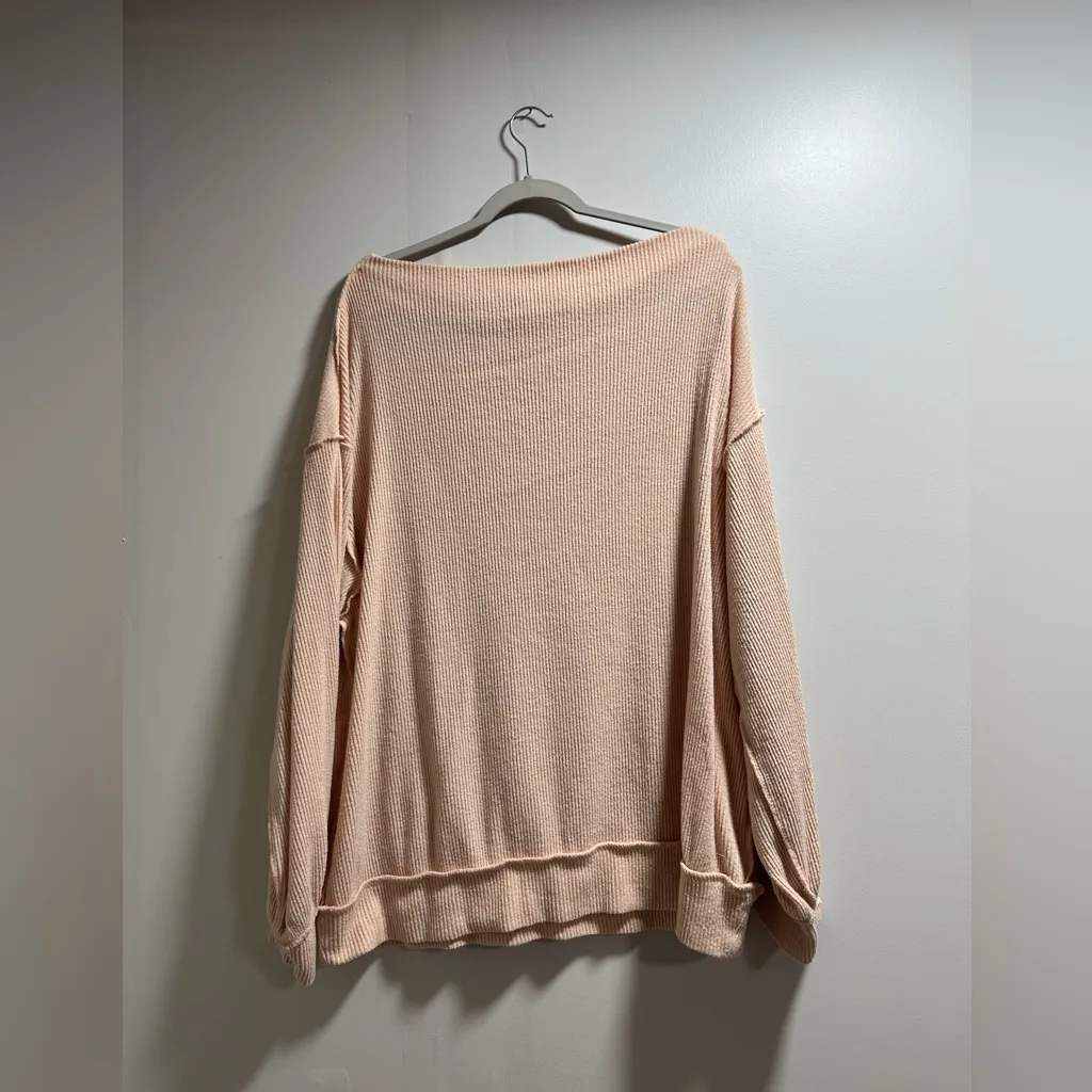 We The Free Peach Off-the-Shoulder Sweater - Image 2