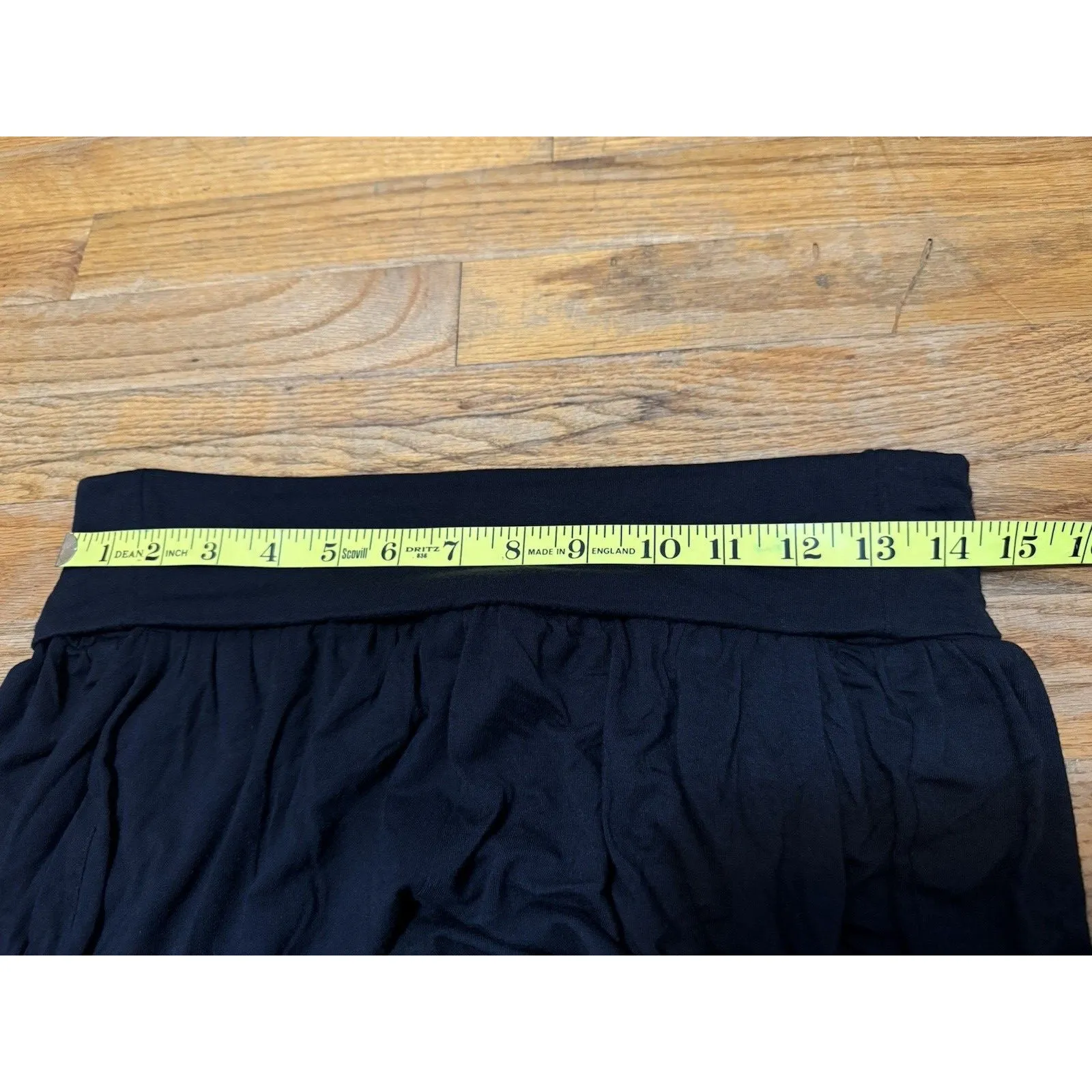 Athleta Studio Jogger Foldover Pants Pockets Stretch Black Modal Size Medium - Image 8