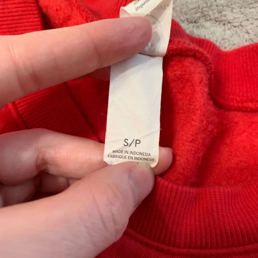 Alternative Apparel Sweatshirt Luce Line Orchard Graphic Pullover Red Women Smal - Image 5