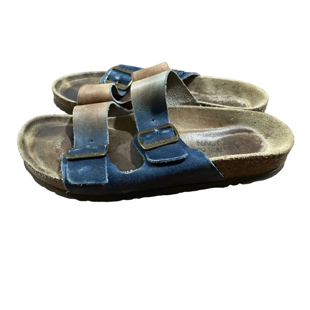 Naot Santa Barbara Colorblock slide on sandals sz 7.5 Blue - Image 3