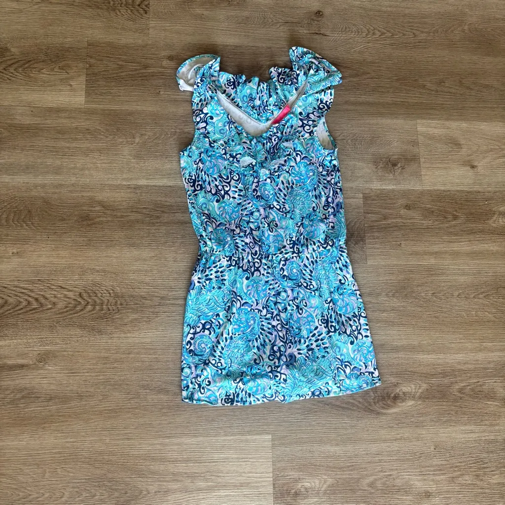 Lilly Pulitzer light Aqua Spritz Alessa romper - Image 6