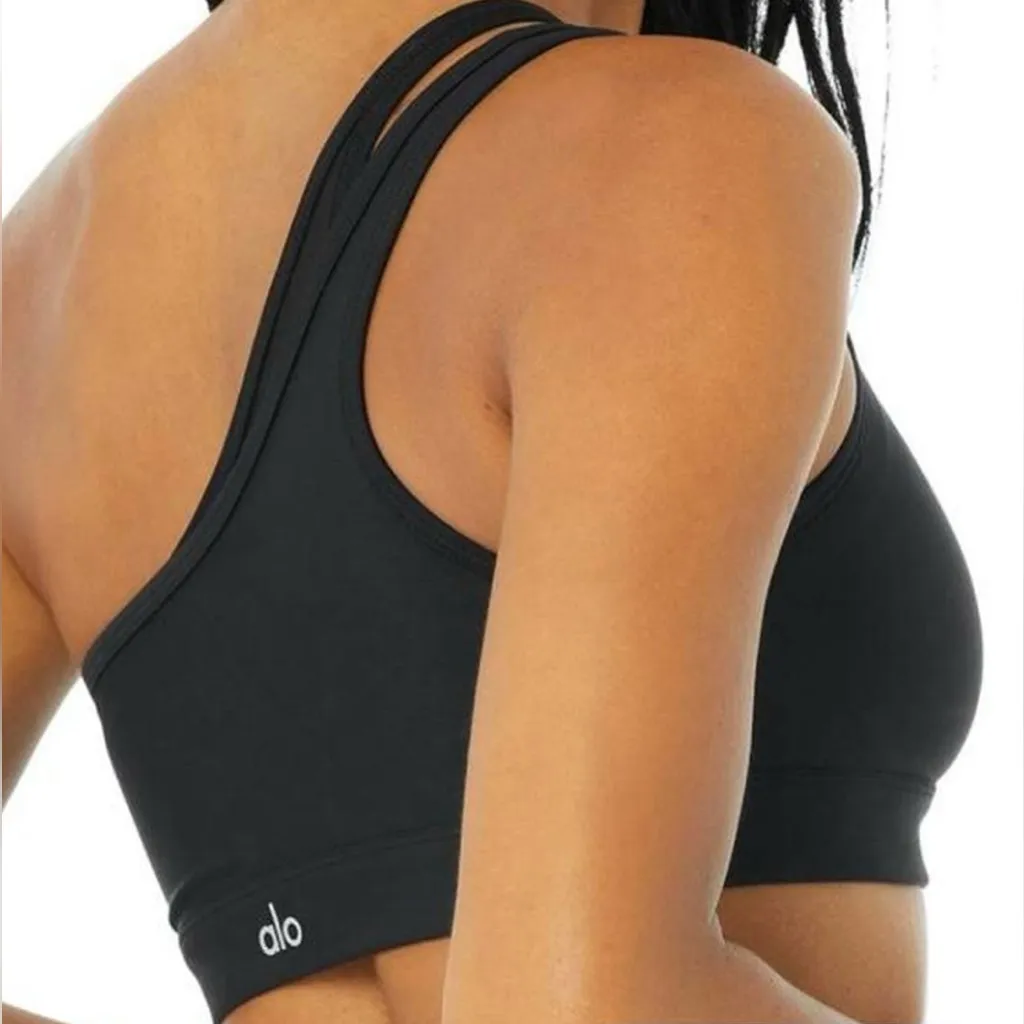 Alo NWT Airlift Excite One-Shoulder Sports Bra Black Size XS - Image 3