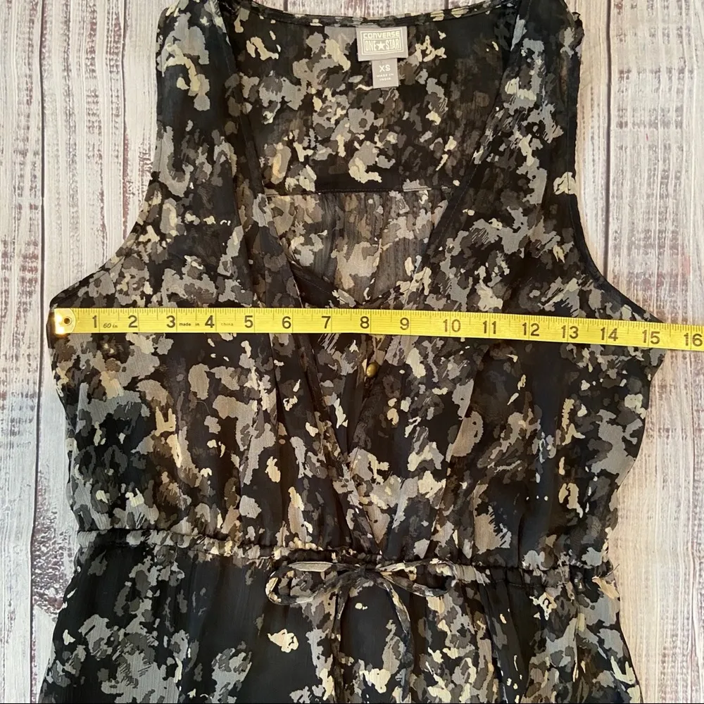 Converse One Star Sheer Black Camo Dress. Size XSmall. EUC - Image 6