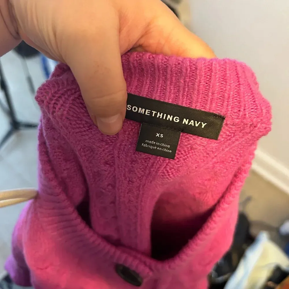 SOMETHING NAVY WOOL BLEND CARDIGAN - Image 3