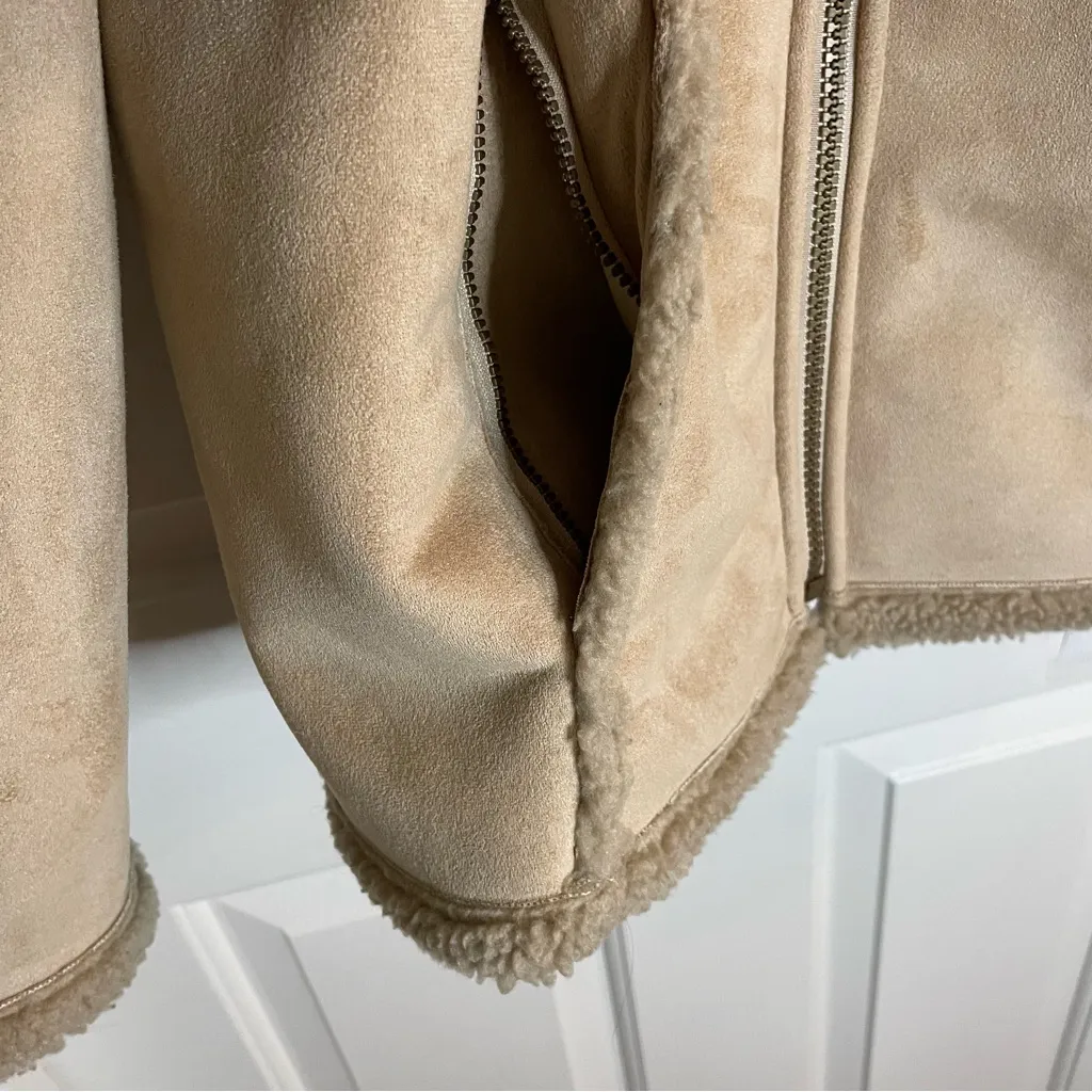 L.L. Bean Tan Faux Suede Sherpa - Image 2