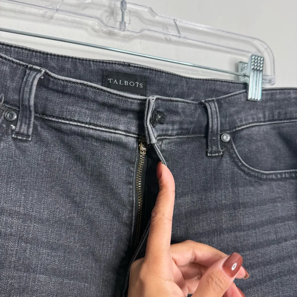 Talbots Slim Ankle Curvy Jeans In Willow Wash Gray Size 14‎ - Image 3