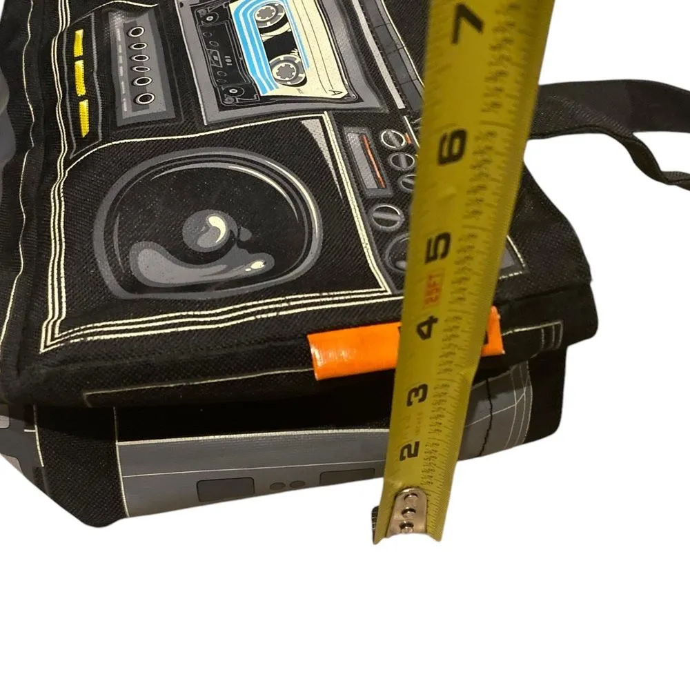 Vintage Parcel Boom Box Stereo Purse Costume Y2K 90s Streetwear‎ Retro Cassette Black - Image 8