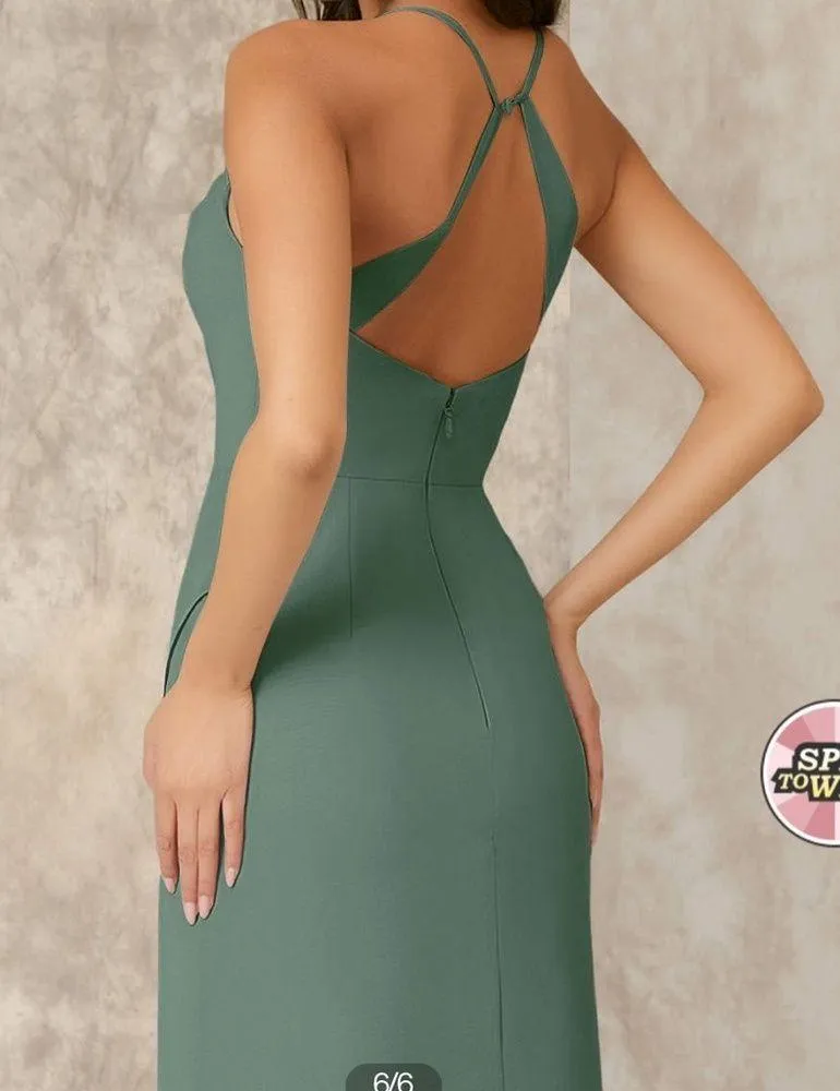 Size 6  dress color eucalyptus no alterations have been made - Image 4