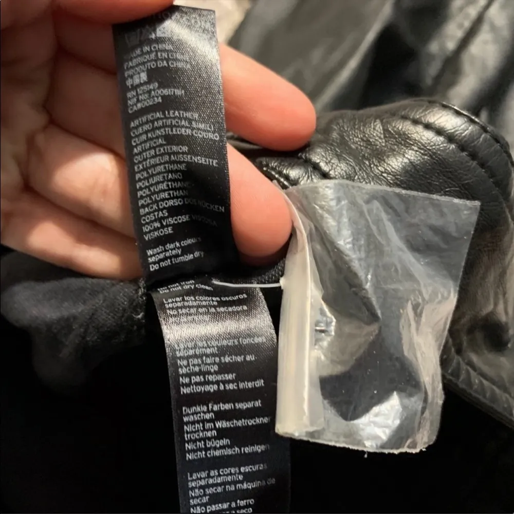 Topshop Tapered Faux Leather Joggers Black US 2 - Image 7