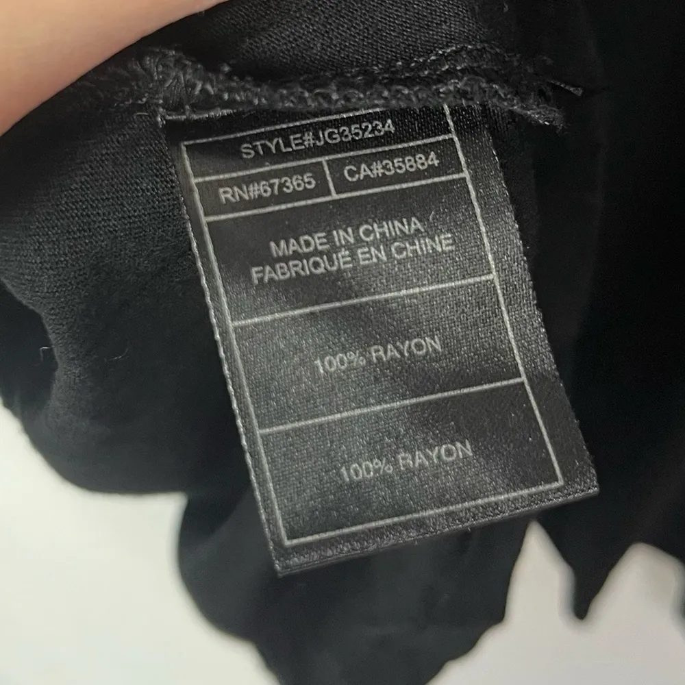 JACK BB Dakota Black Cross Back 3/4 Long Sleeve Blouse L - Image 3