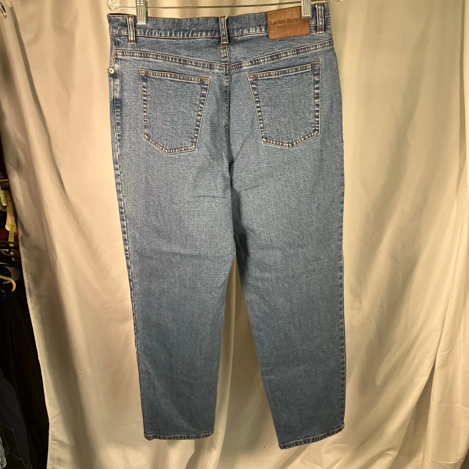 Vintage Lauren Ralph Lauren Petite Jeans Y2K‎ High Rise Tapered Mom Denim 14P - Image 7