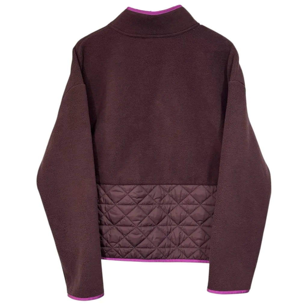 Peloton 1/4 Snap Fleece Brown Pullover Sweater Top Oversized Women’s Large - Image 9