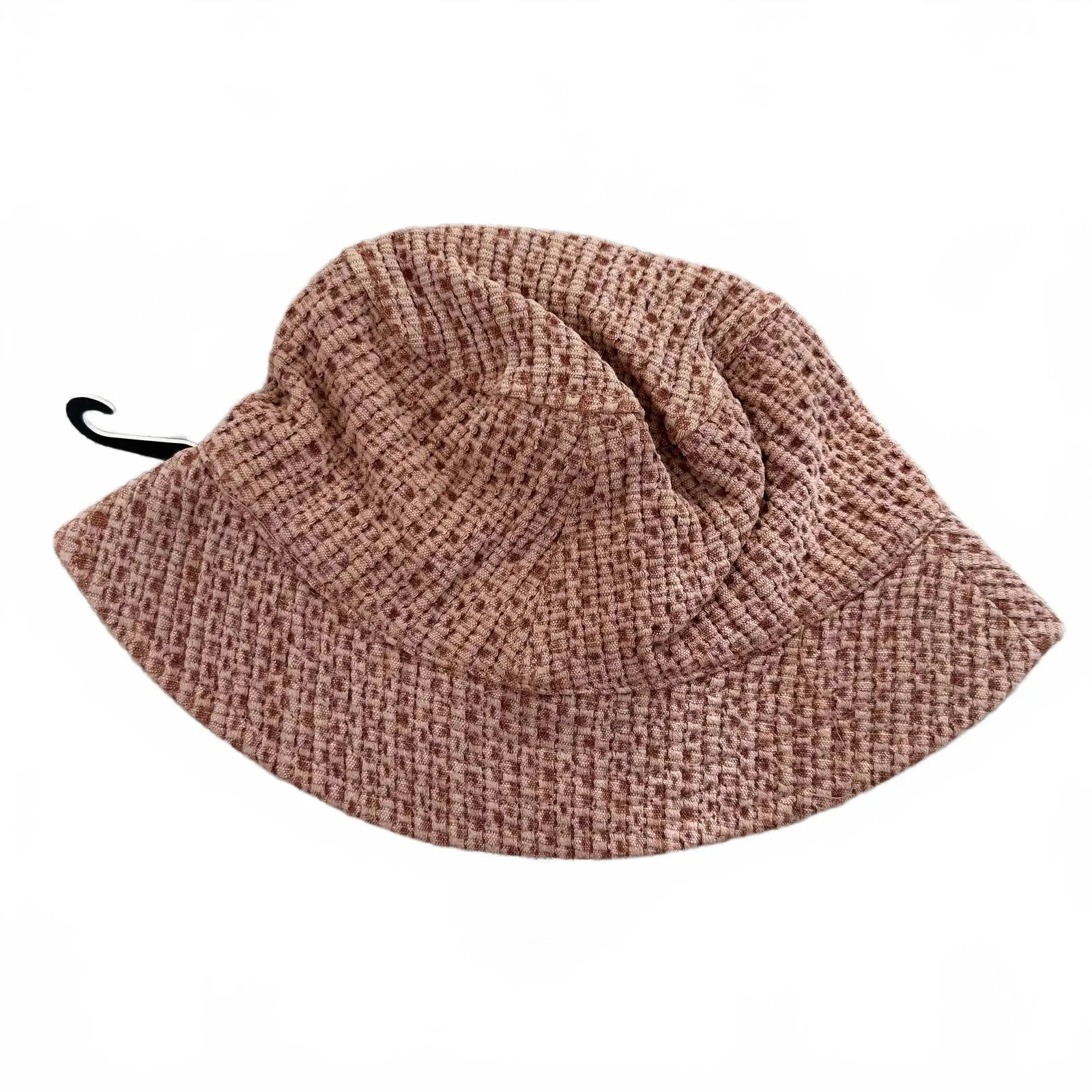 Mango Cotton Texture Bucket Hat CORAL ORANGE PINK NWT - Image 5