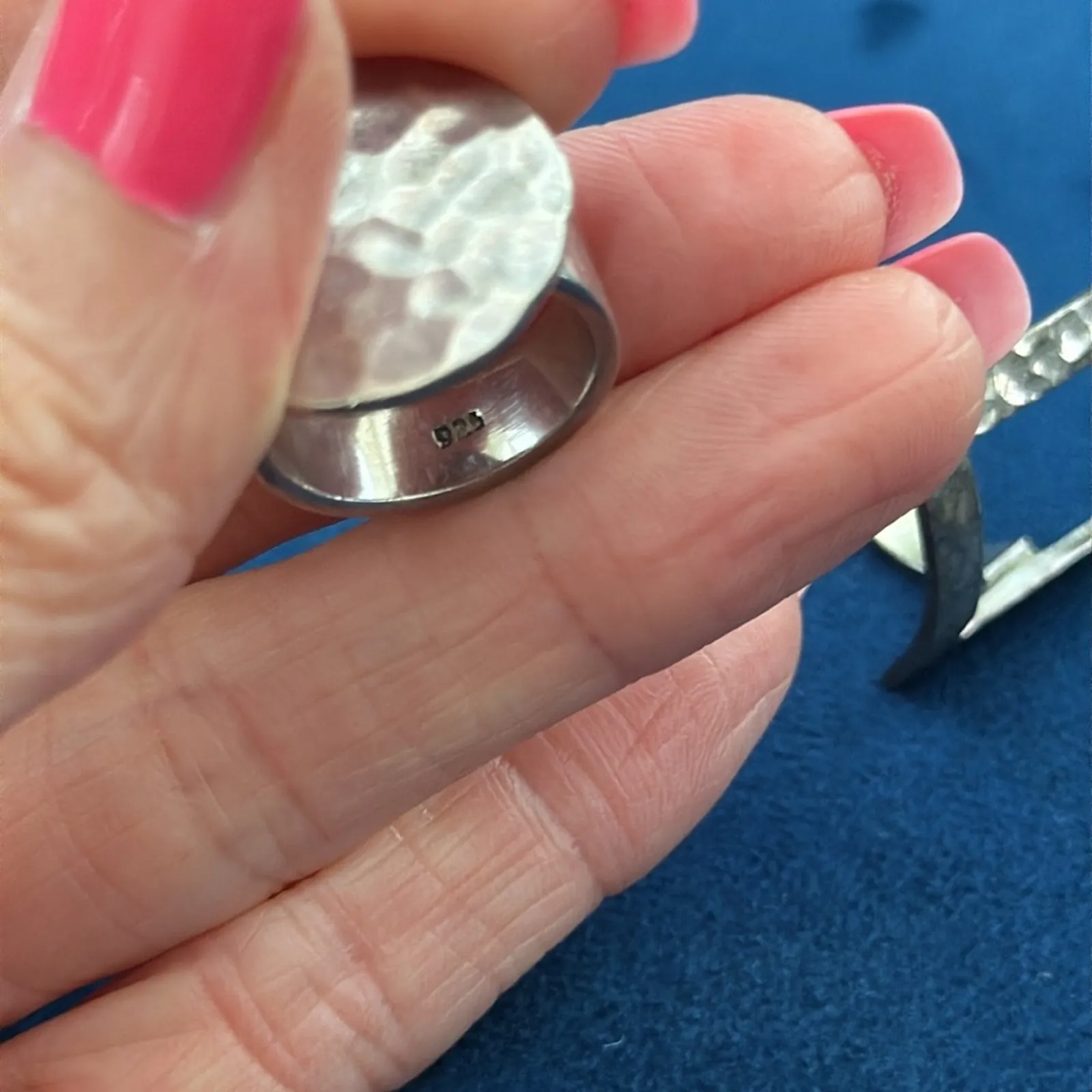 Three Piece Unbranded Sterling Silver Ring Set - Image 3