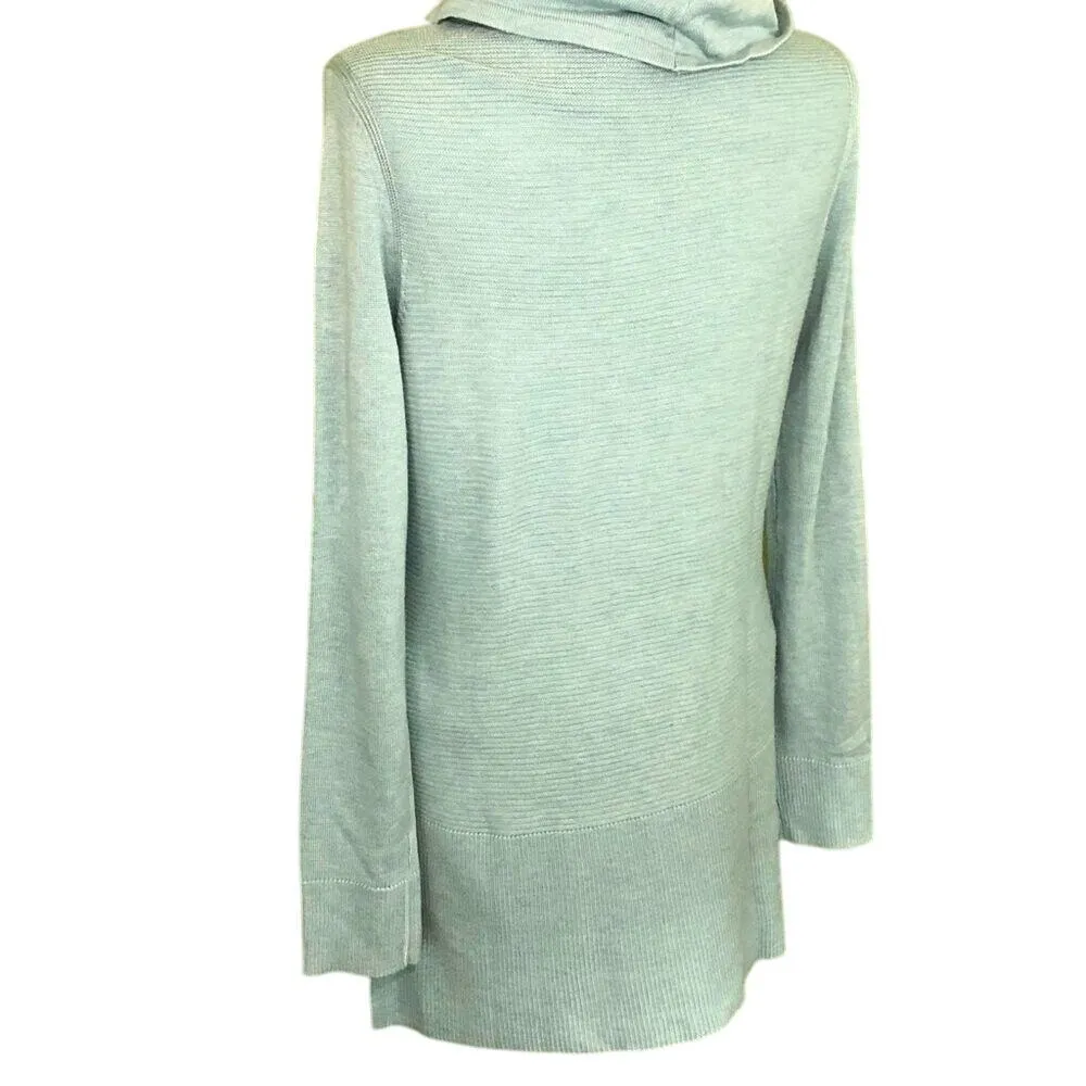 Adrienne Vittadini Sweater Blue Tunic Cowl New S - Image 2