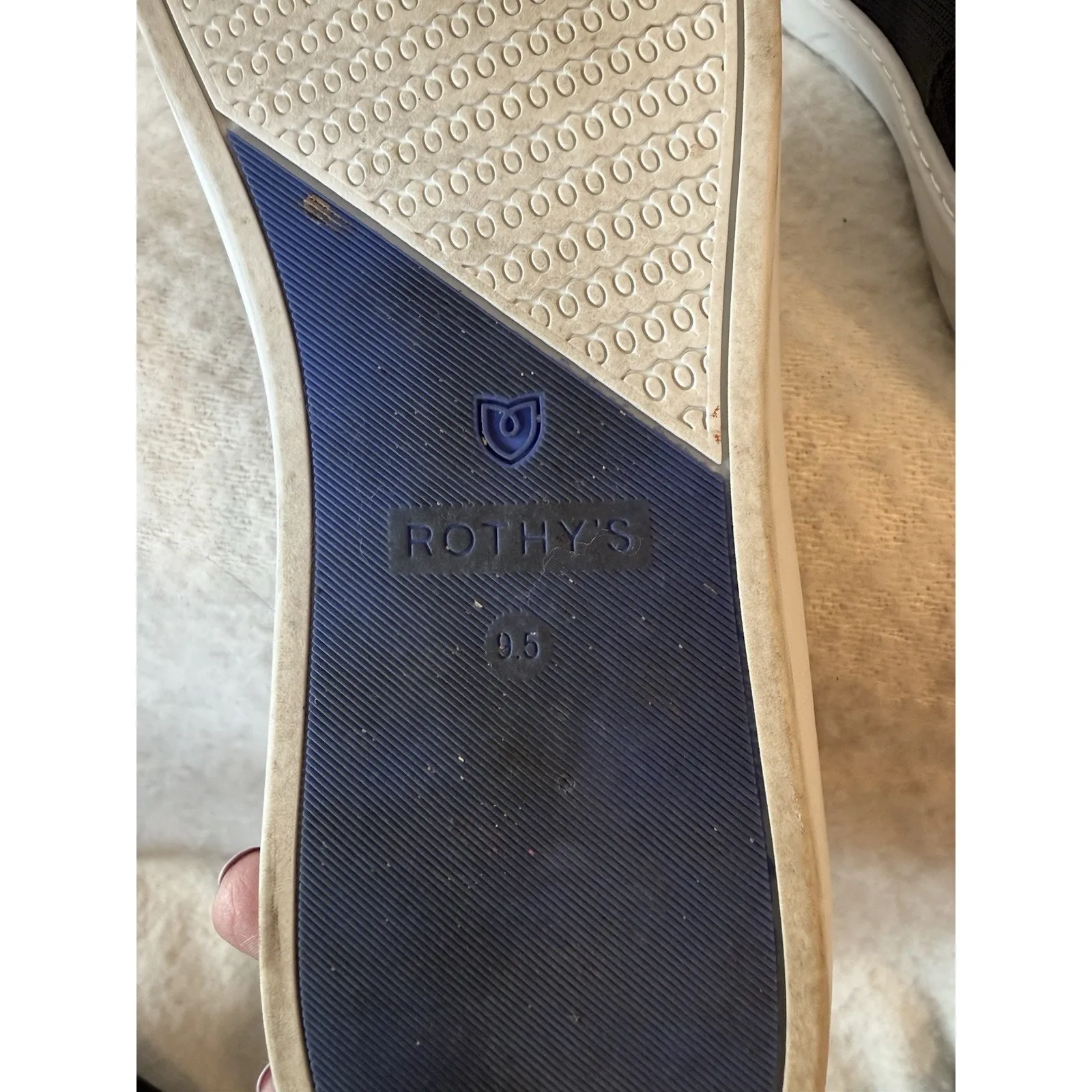 Rothys Original Slip-On Sneakers Black Size 9.5 Womens Flats Comfort - Image 6