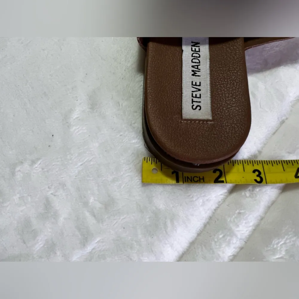 Steve Madden Athens rose gold sandals size 8.5  Athens Strappy Flat Faux Leather - Image 8