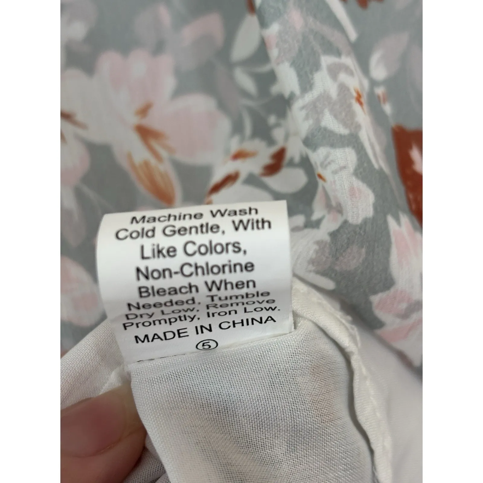 Boho Prairie Cottagecore Peasant Floral Print Balloon Sleeve Blouse Womens Small Green - Image 5