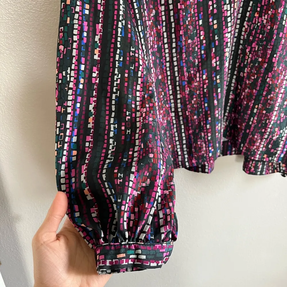 [Marie Oliver] Purple Hendrix Confetti Print Blouse- Size Large - Image 3